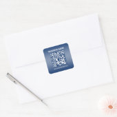 QR-Code | Blau (oder jede Farbe) Gradient Quadratischer Aufkleber (Umschlag)