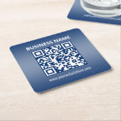 QR-Code | Blau (oder jede Farbe) Gradient Rechteckiger Pappuntersetzer (angewinkelt)