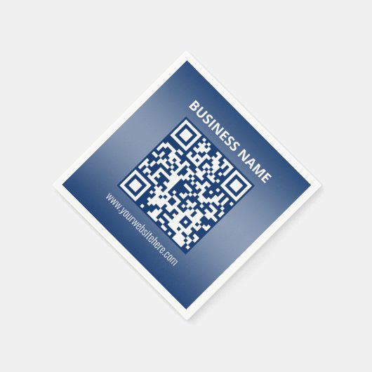 QR-Code | Blau (oder jede Farbe) Gradient Serviette (Ecke)