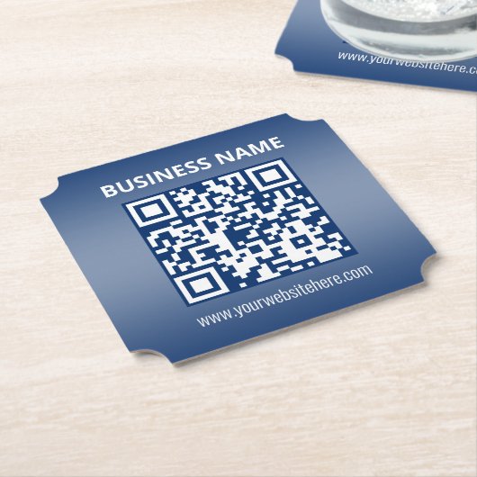 QR-Code | Blau (oder jede Farbe) Gradient Untersetzer (angewinkelt)
