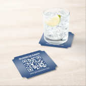 QR-Code | Blau (oder jede Farbe) Gradient Untersetzer (Vor Ort)
