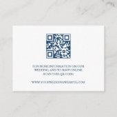 QR-Code Blaue Aquarellblume Begleitkarte (Rückseite)