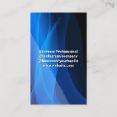 QR-Code | Blauer Abstrakter Hintergrund Visitenkarte (Rückseite)