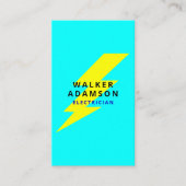 (QR-Code & Blitze) Moderner elektrischer Dienst Visitenkarte (Vorderseite)