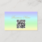 QR-Code-Blue Angel on a pastel rainbow background Visitenkarte (Rückseite)