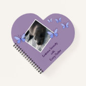 QR Code Blue Butterfly Flutter Journal Notizblock (Vorderseite)