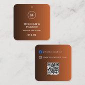 QR-Code | Blue Cloud Label Price Hang Tag (Vorne/Hinten)
