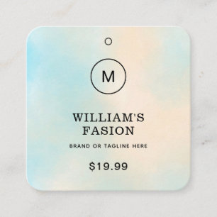 QR-Code   Blue Cloud Label Price Hang Tag