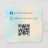 QR-Code | Blue Cloud Label Price Hang Tag (Rückseite)