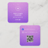 QR-Code | Blue Cloud Label Price Hang Tag (Vorne/Hinten)