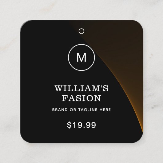 QR-Code | Blue Cloud Label Price Hang Tag (Vorderseite)