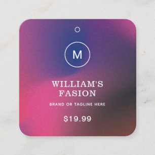 QR-Code Blue Cloud Label Price Hang Tag