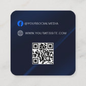 QR-Code | Blue Cloud Label Price Hang Tag (Rückseite)