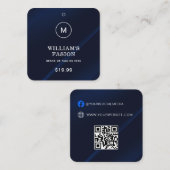 QR-Code | Blue Cloud Label Price Hang Tag (Vorne/Hinten)