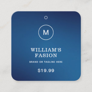 QR-Code Blue Cloud Label Price Hang Tag