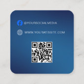 QR-Code | Blue Cloud Label Price Hang Tag (Rückseite)