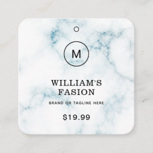 QR-Code Blue Cloud Label Price Hang Tag