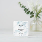QR-Code | Blue Cloud Label Price Hang Tag (Stehend Vorderseite)