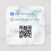 QR-Code | Blue Cloud Label Price Hang Tag (Rückseite)