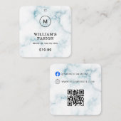 QR-Code | Blue Cloud Label Price Hang Tag (Vorne/Hinten)