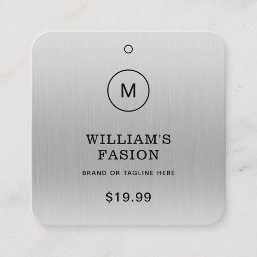 QR-Code | Blue Cloud Label Price Hang Tag (Vorderseite)