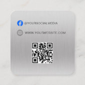 QR-Code | Blue Cloud Label Price Hang Tag (Rückseite)