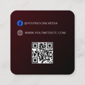 QR-Code | Blue Cloud Label Price Hang Tag (Rückseite)