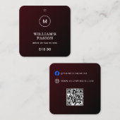 QR-Code | Blue Cloud Label Price Hang Tag (Vorne/Hinten)