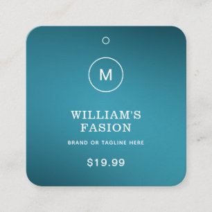 QR-Code Blue Cloud Label Price Hang Tag