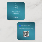 QR-Code | Blue Cloud Label Price Hang Tag (Vorne/Hinten)