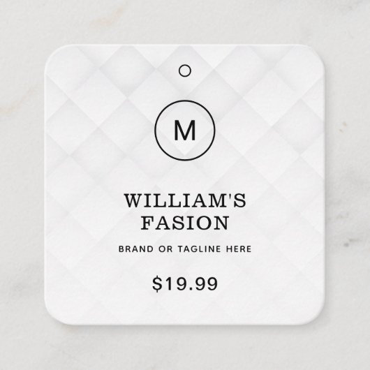 QR-Code | Blue Cloud Label Price Hang Tag (Vorderseite)