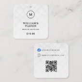 QR-Code | Blue Cloud Label Price Hang Tag (Vorne/Hinten)