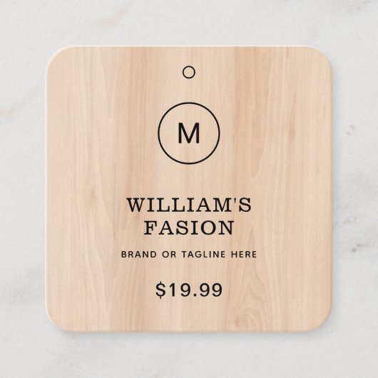 QR-Code | Blue Cloud Label Price Hang Tag (Vorderseite)