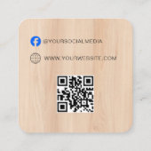 QR-Code | Blue Cloud Label Price Hang Tag (Rückseite)
