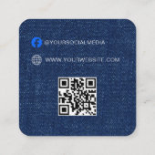 QR-Code | Blue Cloud Label Price Hang Tag (Rückseite)