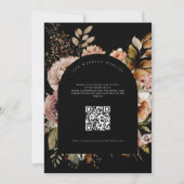 QR-Code Blume Boho Hochzeit im Herbst Einladung (Rückseite)