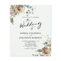 QR-Code Blumenkalligrafie Einladung