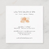 *~* QR-Code Blumenkohl Wellness-Center Schönheitss Quadratische Visitenkarte (Rückseite)