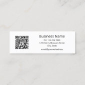 QR-Code Blumenroter Weißkrebserblüten Mini Visitenkarte (Rückseite)