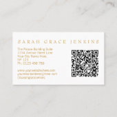 QR Code Blush Gold Visitenkarte (Rückseite)