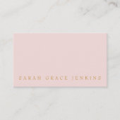QR Code Blush Gold Visitenkarte (Vorderseite)