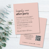 QR Code Blush Pink Hochzeitsempfehlung einladen