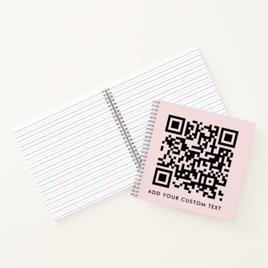 QR Code | Blush Pink Minimalist Simple Scan Me Notizblock (Innenseite)