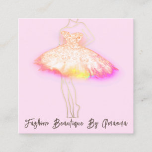 QR-Code-Body-Shape-Peach Quadratische Visitenkarte