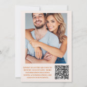 QR-Code Boho Chic Retro-Blumenhochzeit Einladung (Rückseite)