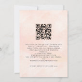 QR Code Boho Floral Wedding Einladung (Rückseite)
