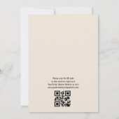 QR Code Boho Liebe Braut Brautparty Einladung (Rückseite)