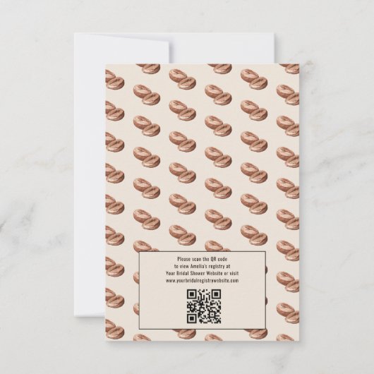 QR Code Boho Liebe Braut Brautparty Einladung (Rückseite)