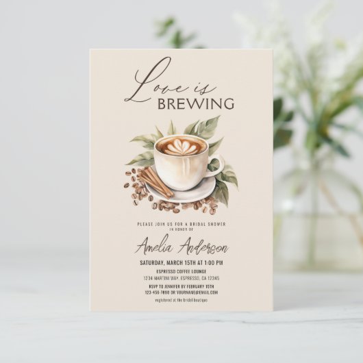 QR Code Boho Liebe Braut Brautparty Einladung (Stehend Vorderseite)