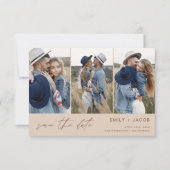 QR Code Boho Save the Date 4 Foto Elegant (Vorderseite)